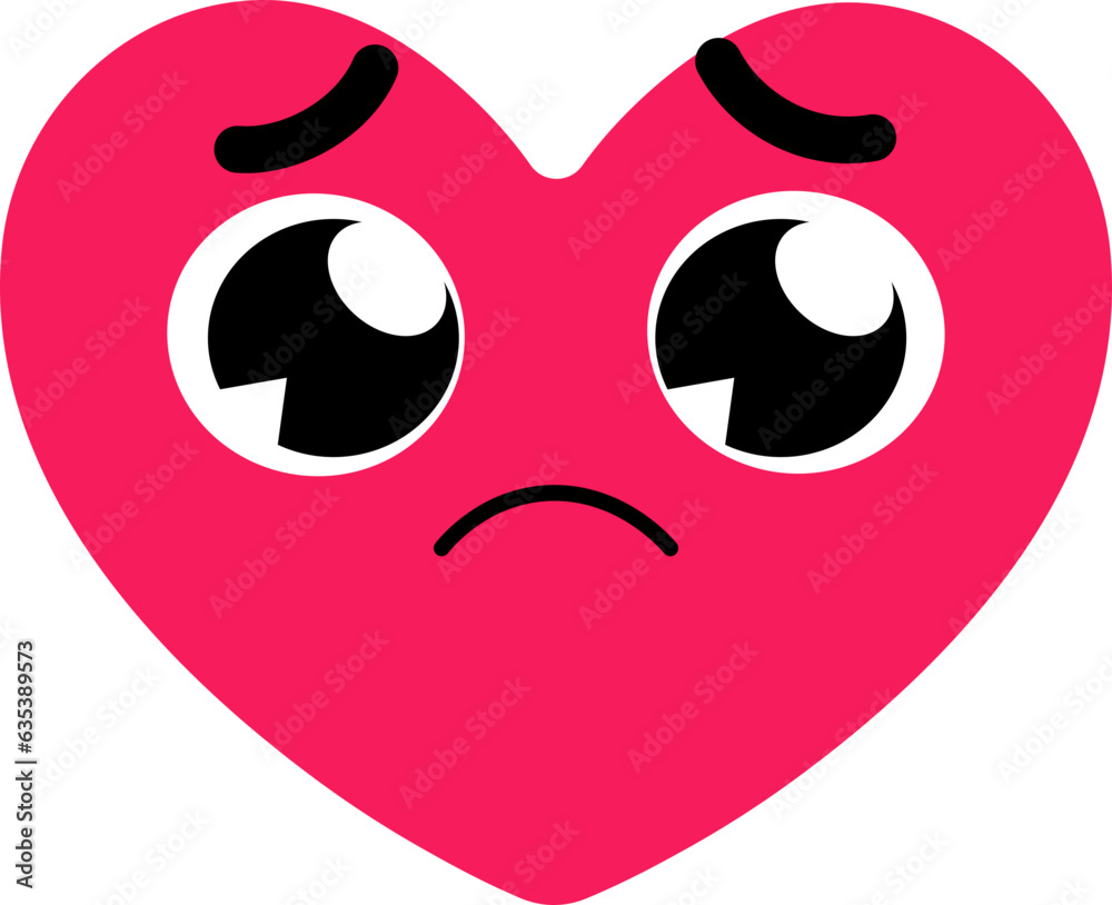 Heart Face Over Sad Heart Face Over Sad