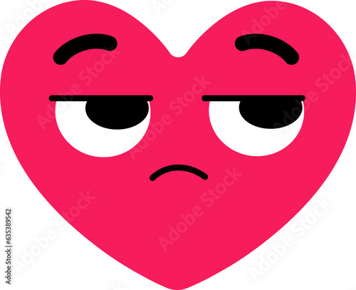 Heart Face Looking Right Mistrust