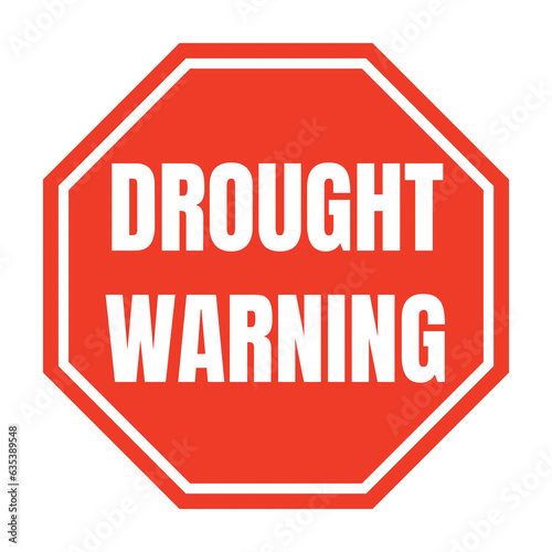 Drought warning symbol icon illustration