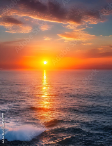 Beautiful sunrise over the sea © Tahidul Designer