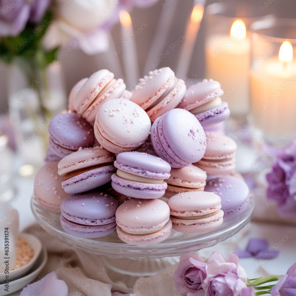 Fototapeta premium macaroons on a plate