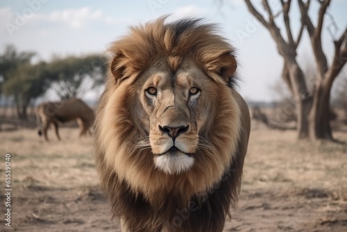 portrait Male lion