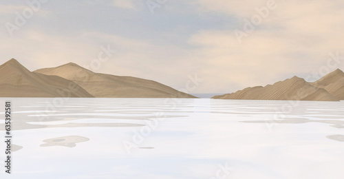 abstrakte Landschaft im Meer