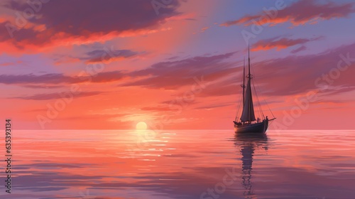 sailboat at sunset © Tim Kerkmann