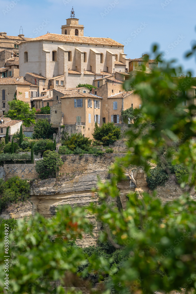 View over the village of Gordes, Vaucluse, Provence, France. High quality photo View over the village of Gordes, Vaucluse, Provence, France. High quality photo
