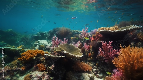 coral reef in sea