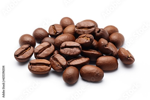 coffee beans on white