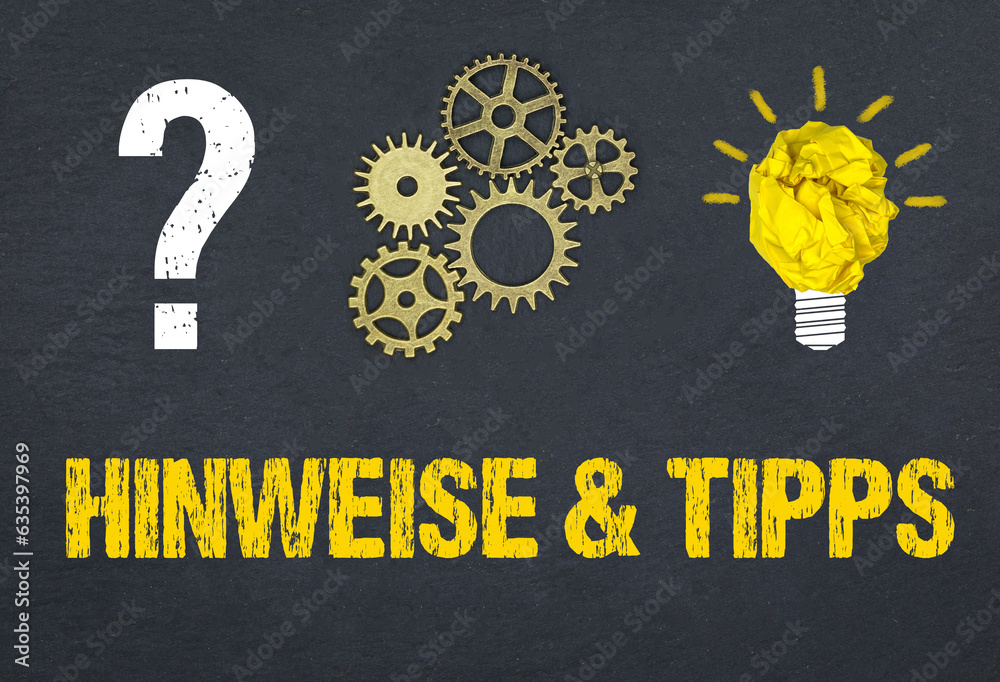 Obraz premium Hinweise & Tipps 