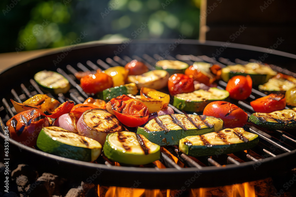 Beautiful grilled vegetables on the grill. generative ai
Beautiful grilled vegetables on the grill. generative ai