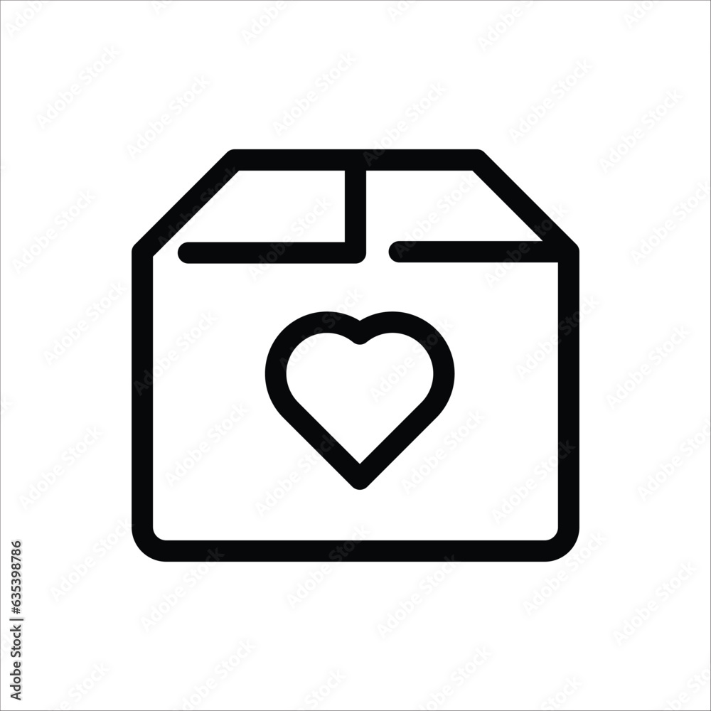 Delivery favorite heart icon Design