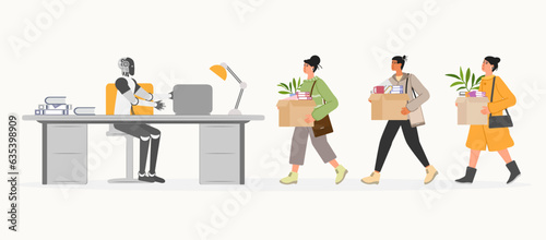 Robot People Recruitment Joint work Office job AI