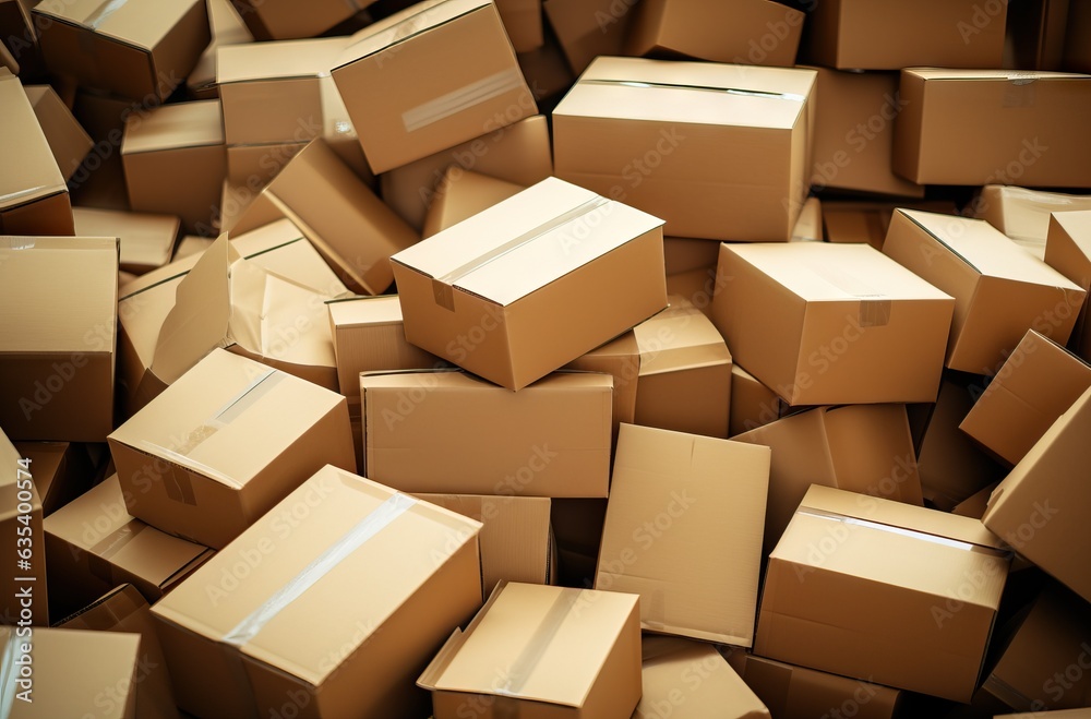 a group of boxes is piled together a group of boxes is piled together