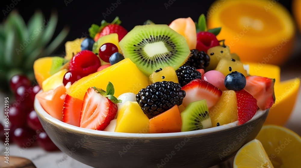 fruit salad in a bowl