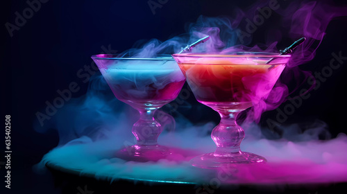 Halloween Cocktails, Glowing Elixirs, Halloween Adornments, Lustrous Cocktails, Halloween Quenchers. Generative AI.