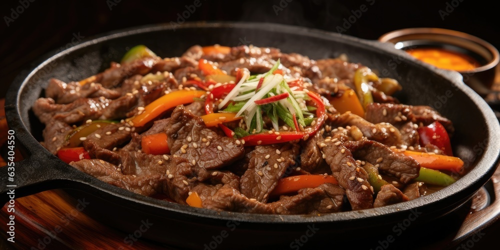 Pepper steak, a sizzling plate of savory delight. A bustling bistro, where tender beef meets aromatic peppers. 🥩🌶️🍽️