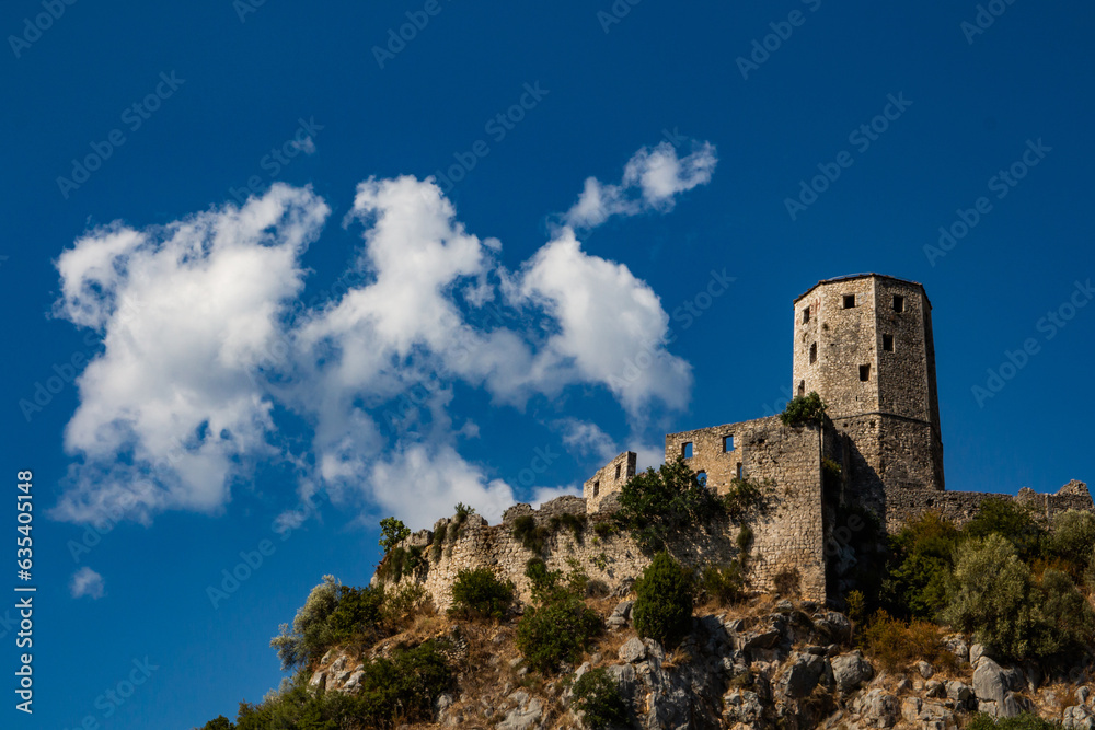 The castle and the stone fortress of Počitelj or Poçitel, in Bosnia and Herzegovina, mediaeval architecture