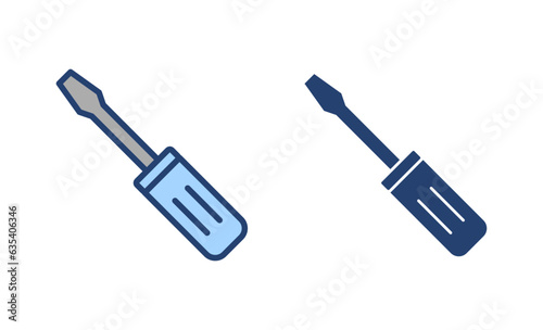 Screwdriver icon vector.tools sign and symbol