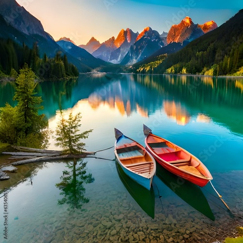 canoe on lake © m