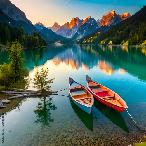 canoe on lake