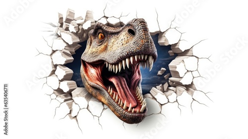 dinosaur head close up created with Generative AI technology