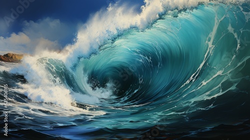 A breaking wave. AI generated