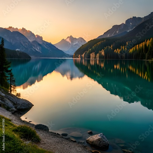 lake in the mountains