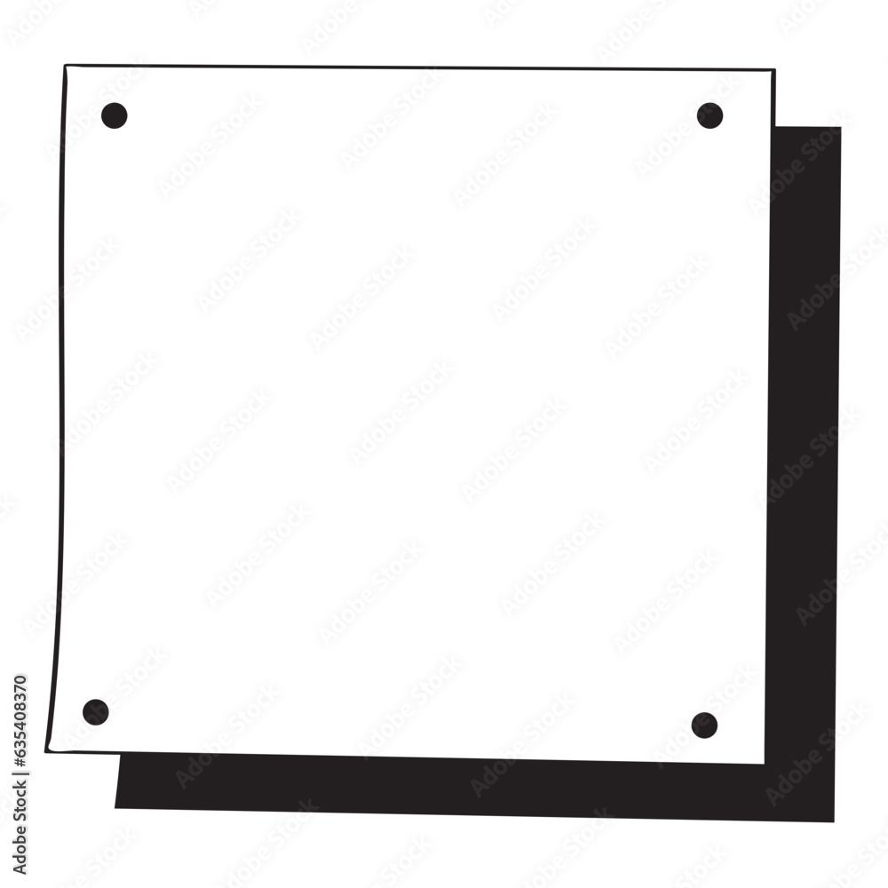 Paper note illustration Paper note illustration