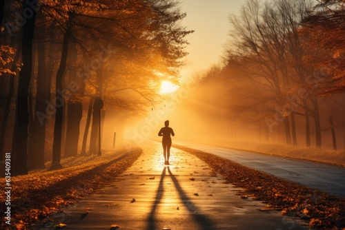 Crisp Morning Run Joggers running - stock photo concepts
