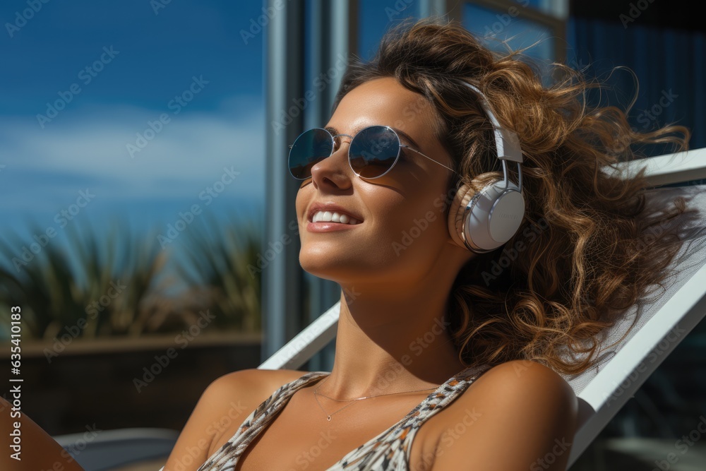 Enjoying a relaxing moment by the poolside photo - stock photo concepts Enjoying a relaxing moment by the poolside photo - stock photo concepts