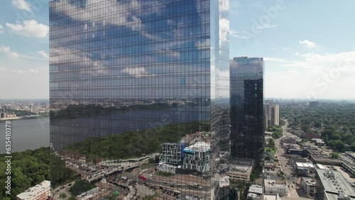 Reflective glass condos, huge residential towers in Fort Lee, NJ photo