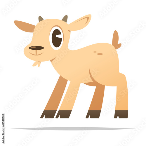Cute goat vector isolated illustration