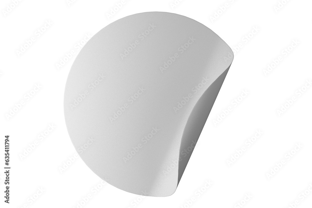 Circle white sticker with rounded edges Circle white sticker with rounded edges