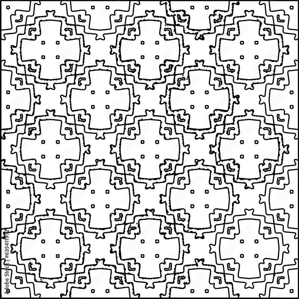 Vector pattern with symmetrical elements . Modern stylish abstract texture. Repeating geometric tiles from striped elements.Black and white pattern. Vector pattern with symmetrical elements . Modern stylish abstract texture. Repeating geometric tiles from striped elements.Black and white pattern.