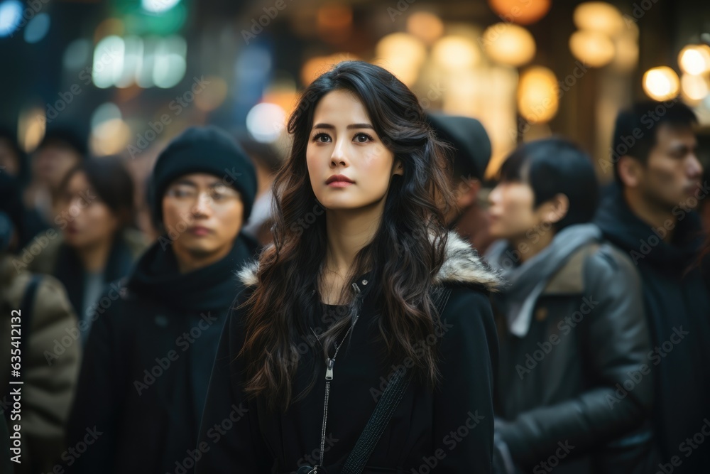 Exploring the Shibuya district in Tokyo - stock photo concepts