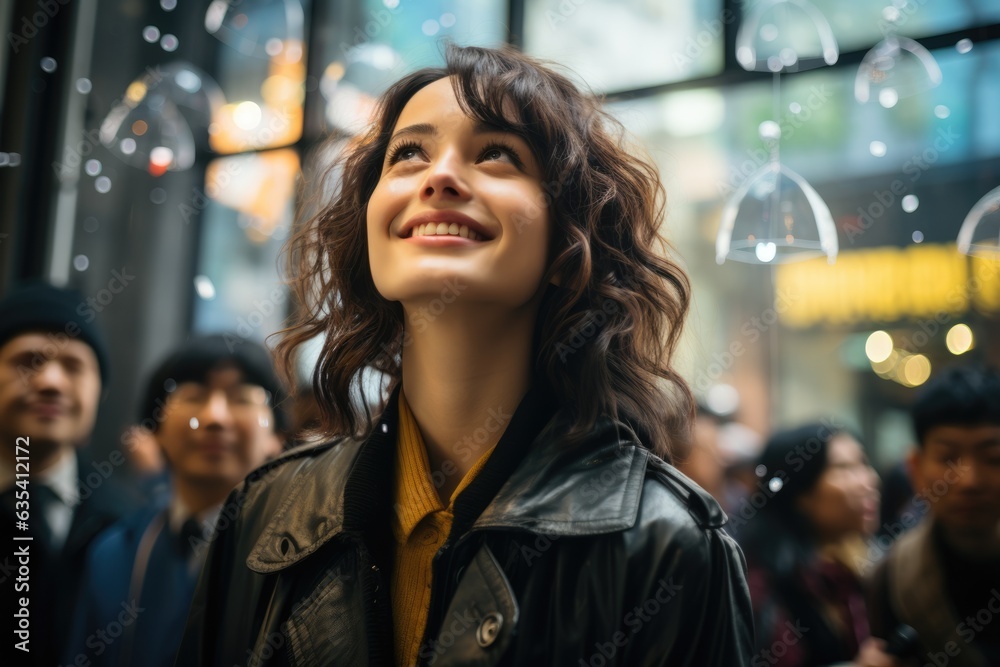 Exploring the Shibuya district in Tokyo - stock photo concepts