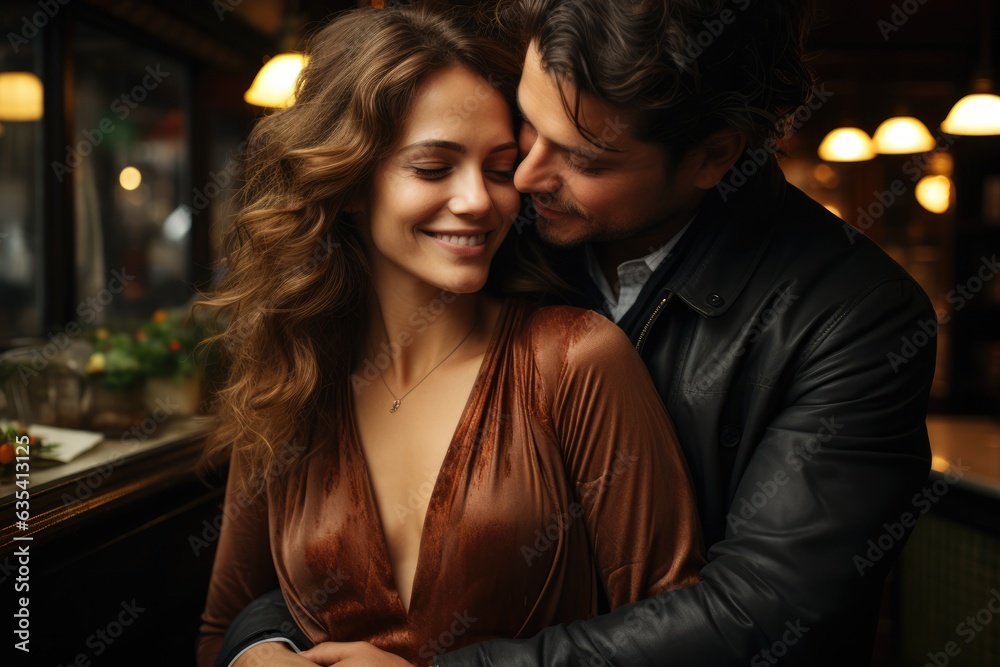 Heartfelt Hug Embracing couple sharing a deeply emotional moment ...
