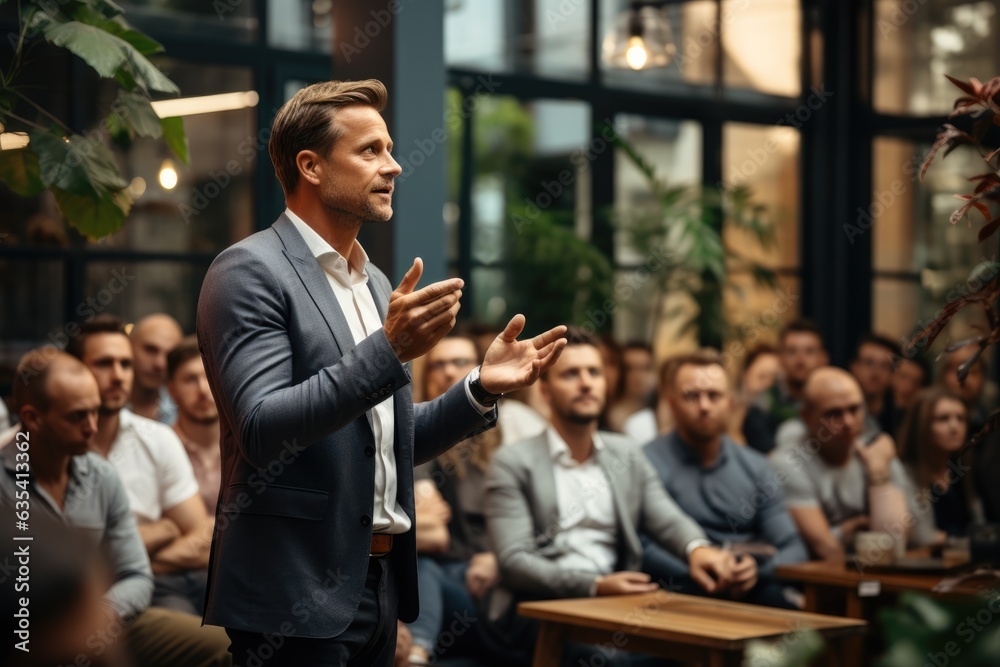 Inspiring Workshop Speaker motivating participants - stock photo concepts Inspiring Workshop Speaker motivating participants - stock photo concepts