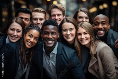 Strength in Diversity Diverse group of people united - stock photo concepts