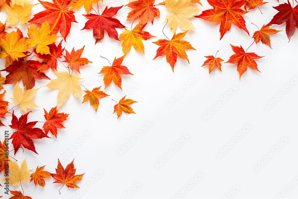 Abstract red maple leaf. Beautiful autumn nature on white background. Artistic fall design with copy space Abstract red maple leaf. Beautiful autumn nature on white background. Artistic fall design with copy space