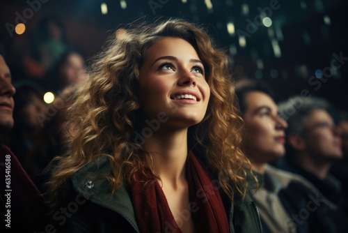Vivid Amazement Person witnessing a breathtaking performance - stock photo concepts