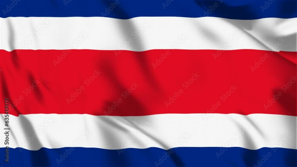 waving flag of Costa-Rica waving flag of Costa-Rica