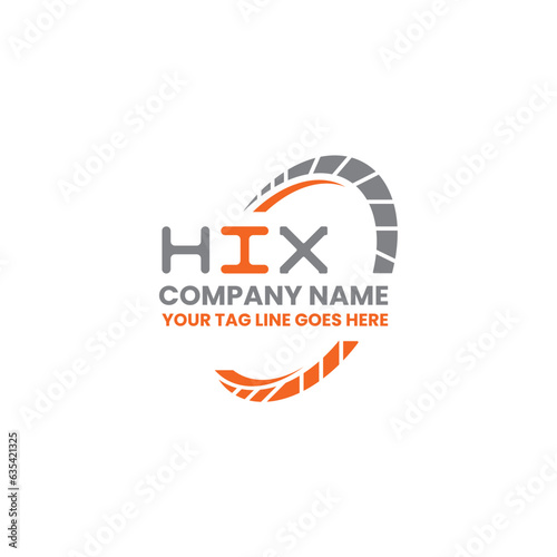 HIX letter logo creative design with vector graphic, HIX simple and modern logo. HIX luxurious alphabet design   photo