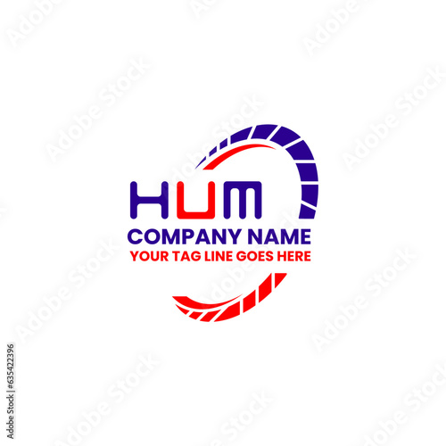 HUM letter logo creative design with vector graphic, HUM simple and modern logo. HUM luxurious alphabet design  