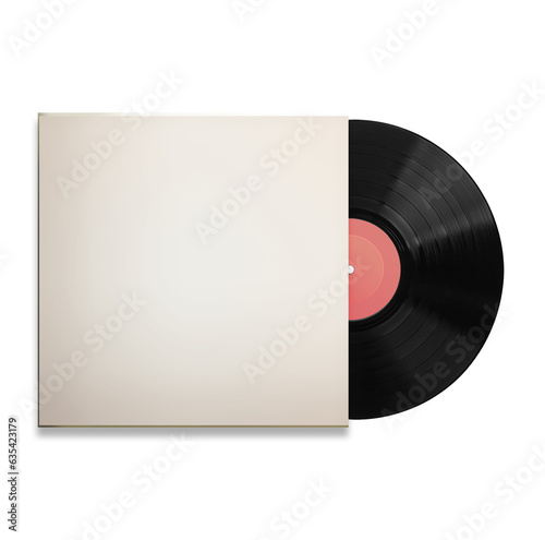 vinyl record isolated on white