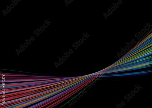 ネオンカラーウェーブ背景