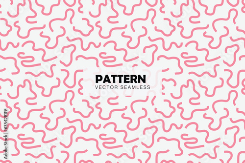 Pink wiggly lines vector design seamless repeat pattern