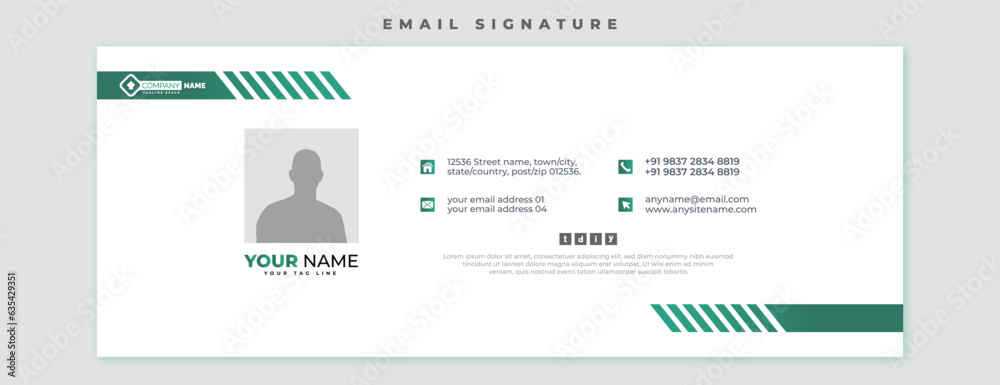Vector Professional mail footer template new professional design for business social media poster or banner vector file	