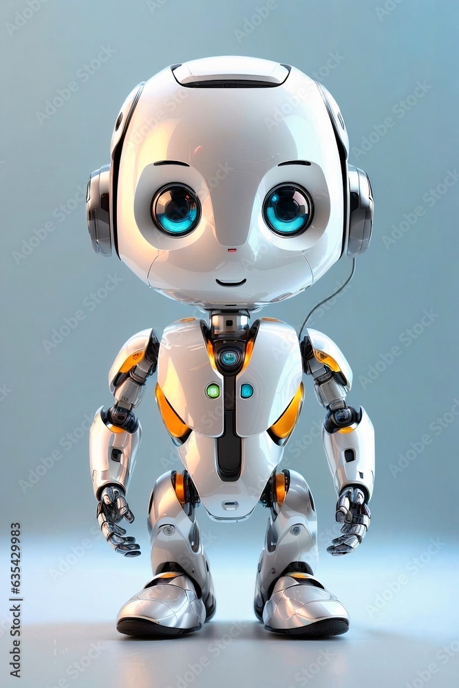 Cute AI robot - innovative, friendly, and futuristic. Perfect for technology, innovation, and digital concepts. generative ai Cute AI robot - innovative, friendly, and futuristic. Perfect for technology, innovation, and digital concepts. generative ai