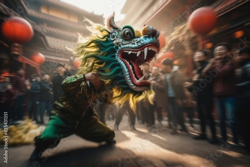 Chinese new year of the green wooden dragon