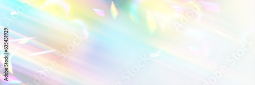 Transparent dreamy aura background, rainbow ethereal light prism effect. Hologram reflection, crystal flare leakage shadow overlay. Abstract vector illustration of a fuzzy, shimmering light background